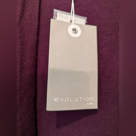 NWT Evolution Myna Button Sleeve open front ribbed Cardigan sweater purple sz S - Picture 7 of 8
